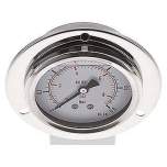 MSE 0663 GLY CRE Glycerin-Einbaumanometer,Frontring, 63mm, 0-0,6 bar