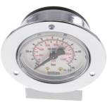 Wika MSE 10050 CR Einbaumanometer (CrNi/Ms), Frontring, 50mm, 0-100 bar