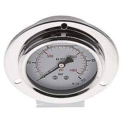 MSE 10063 GLY CRE Glycerin-Einbaumanometer,Frontring, 63mm, 0-100 bar