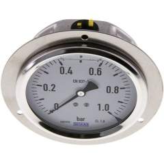 Wika MSE 1100 GLY CR Glycerin-Einbaumanometer,Frontring, 100mm, 0-1 bar