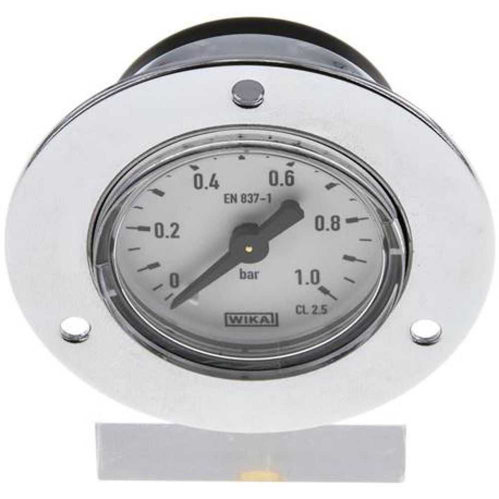 Wika MSE 140 CR Einbaumanometer (CrNi/Ms), Frontring, 40mm, 0-1 bar