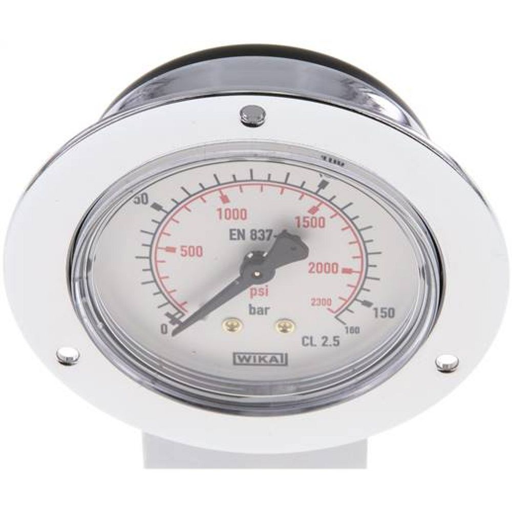 Wika MSE 16063 CR Einbaumanometer (CrNi/Ms), Frontring, 63mm, 0-160 bar