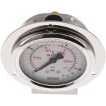 Wika MSE 16063 GLY CR Glycerin-Einbaumanometer,Frontring, 63mm, 0-160 bar