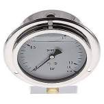 MSE 1,6100 GLY CRE Glycerin-Einbaumanometer,Frontring, 100mm, 0-1,6 bar