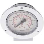 Wika MSE 163 CR Einbaumanometer (CrNi/Ms), Frontring, 63mm, 0-1 bar
