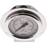 Wika MSE 1,663 GLY CR Glycerin-Einbaumanometer,Frontring, 63mm, 0-1,6 bar