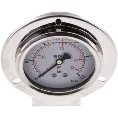 MSE 2,563 GLY CRE Glycerin-Einbaumanometer,Frontring, 63mm, 0-2,5 bar