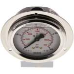 Wika MSE 40063 GLY CR Glycerin-Einbaumanometer,Frontring, 63mm, 0-400 bar