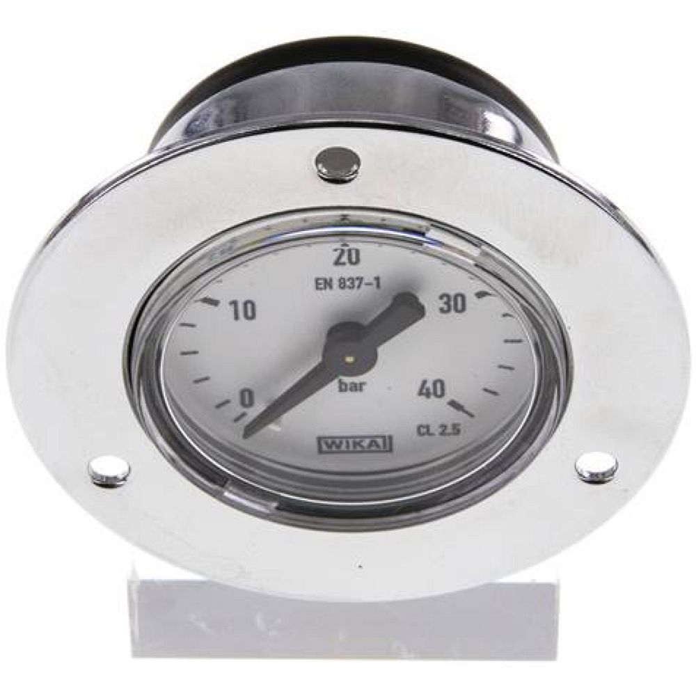 Wika MSE 4040 CR Einbaumanometer (CrNi/Ms), Frontring, 40mm, 0-40 bar