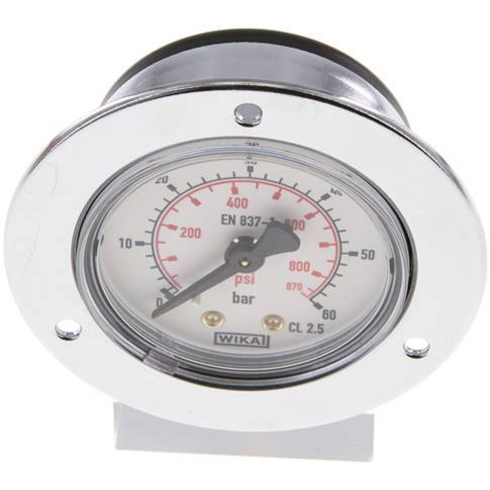 Wika MSE 6050 CR Einbaumanometer (CrNi/Ms), Frontring, 50mm, 0-60 bar