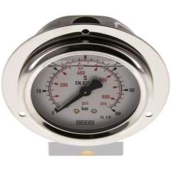 Wika MSE 6063 GLY CR Glycerin-Einbaumanometer,Frontring, 63mm, 0-60 bar