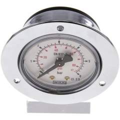 Wika MSE 650 CR Einbaumanometer (CrNi/Ms), Frontring, 50mm, 0-6 bar