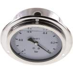 MSE -1100 GLY CRE Glycerin-Einbaumanometer,Frontring, 100mm, -1 bis 0 bar