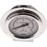 Wika MSE -11563 GLY CR Glycerin-Einbaumanometer,Frontring, 63mm, -1 bis 15 bar