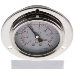 MSE -11,563 GLY CRE Glycerin-Einbaumanometer,Frontring, 63mm, -1 bis 1,5 bar