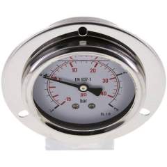 MSE -1363 GLY CRE Glycerin-Einbaumanometer,Frontring, 63mm, -1 bis 3 bar