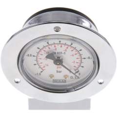 Wika MSE -150 CR Einbaumanometer (CrNi/Ms), Frontring, 50mm, -1 bis 0 bar