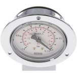 Wika MSE -163 CR Einbaumanometer (CrNi/Ms), Frontring, 63mm, -1 bis 0 bar