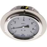 Wika MSE -19100 GLY CR Glycerin-Einbaumanometer,Frontring, 100mm, -1 bis 9 bar