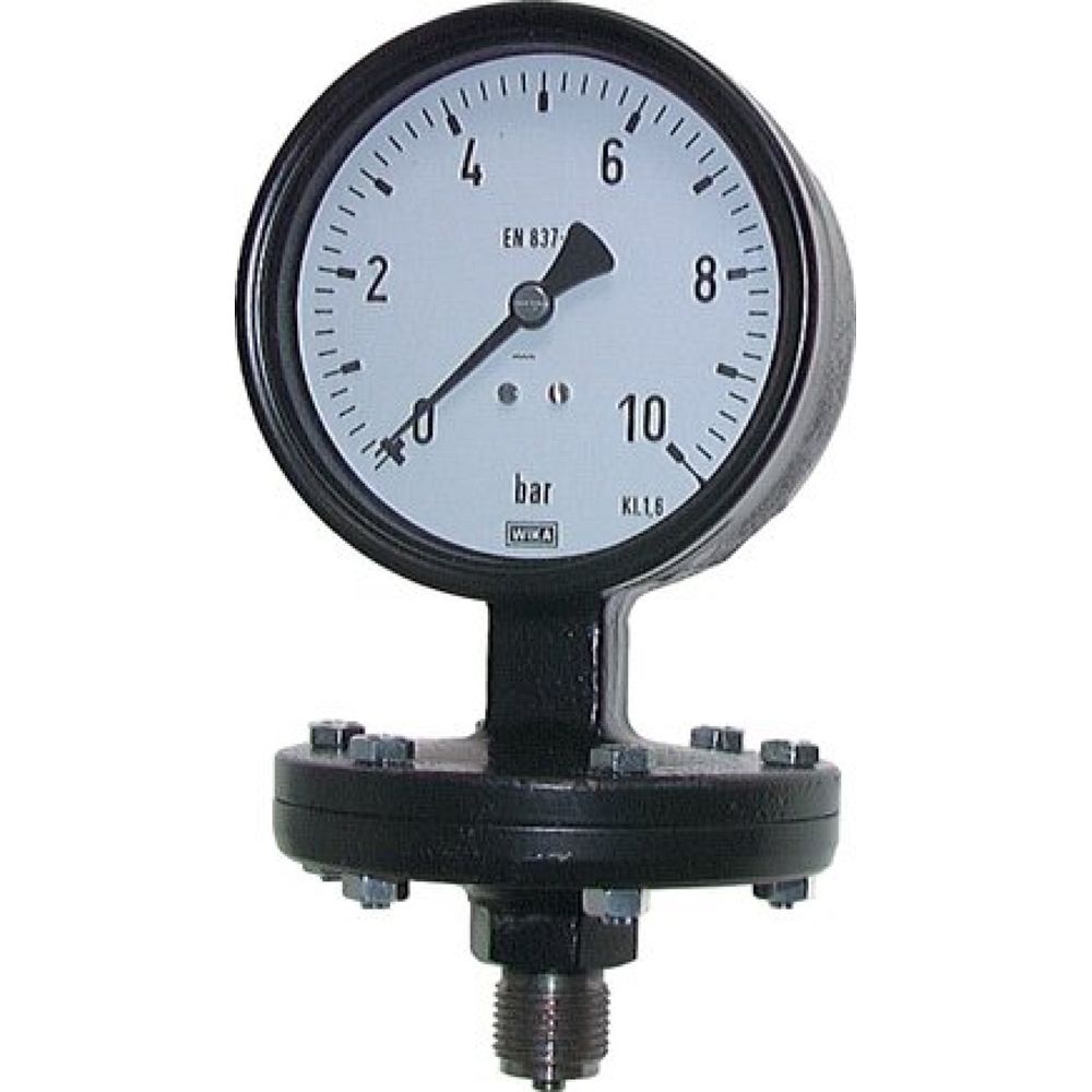 Wika MSP 160100MB Plattenfeder-Manometer senkrecht, 100mm, 0-160 mbar bar