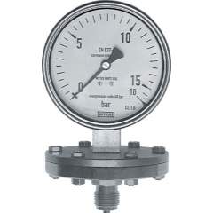 Wika MSP 25100 ES ES-Plattenfeder-Manometer senkrecht, 100mm, 0-25 bar