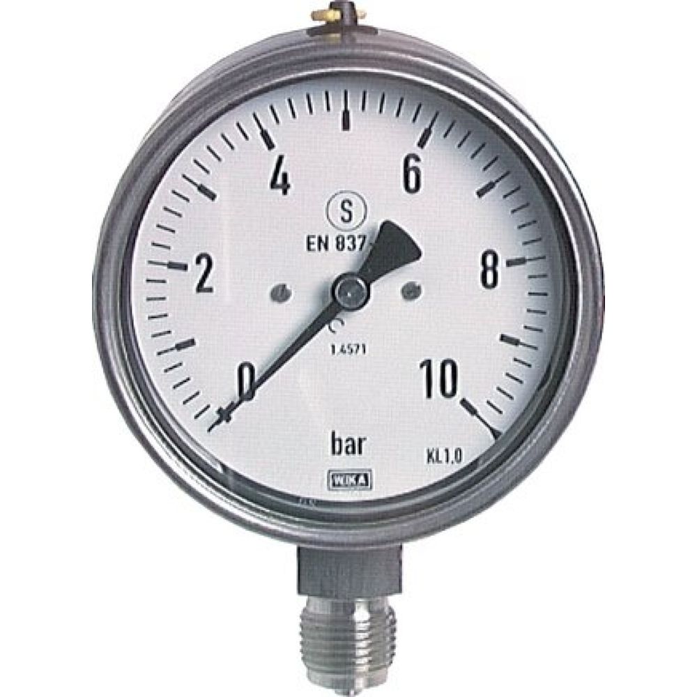 Wika MSS 06100 ES Sicherheits-Manometer senkrecht, 100mm, 0-0,6 bar