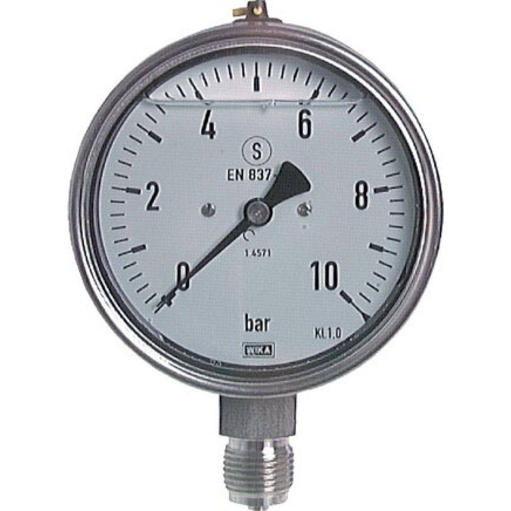 Wika MSS -11,5100 GLY ES Gly.-Sicherheits-Manometer senkrecht,100mm, -1 bis 1,5 bar