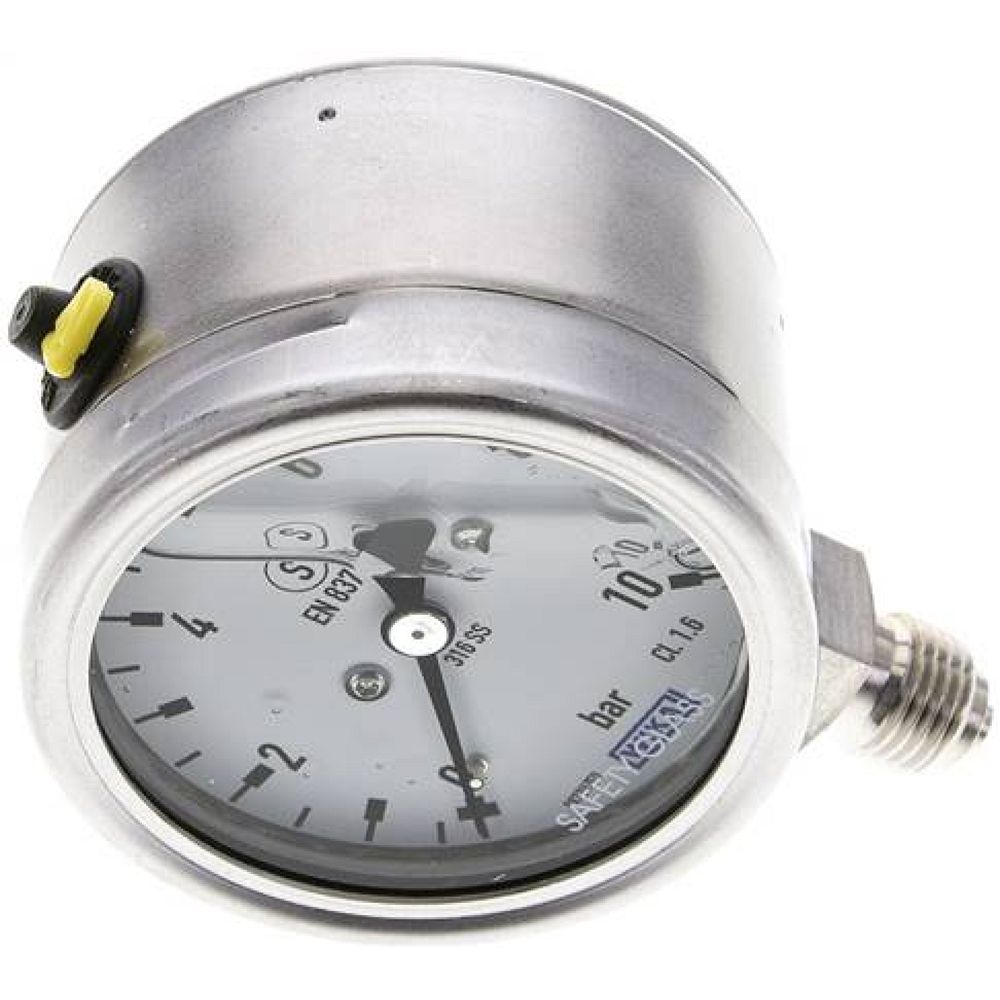 Wika MSS 1063 GLY ES Gly.-Sicherheits-Manometer senkrecht,63mm, 0-10 bar