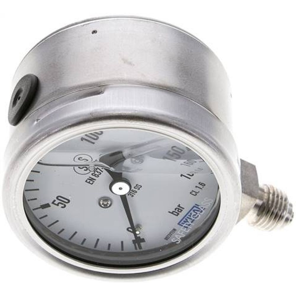 Wika MSS 16063 GLY ES Gly.-Sicherheits-Manometer senkrecht,63mm, 0-160 bar