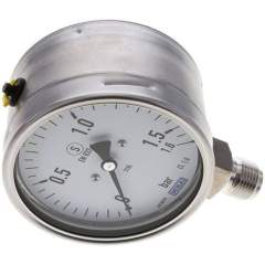 Wika MSS 1,6100 ES Sicherheits-Manometer senkrecht, 100mm, 0-1,6 bar