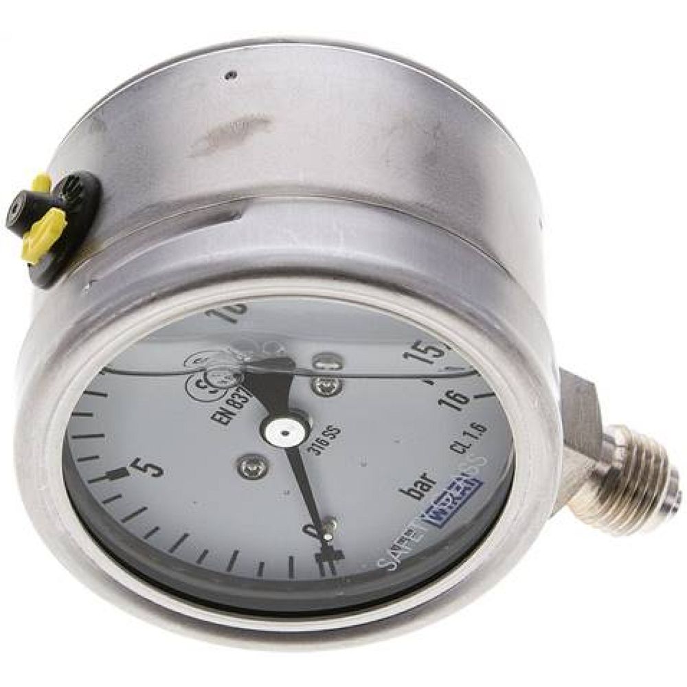 Wika MSS 1663 GLY ES Gly.-Sicherheits-Manometer senkrecht,63mm, 0-16 bar