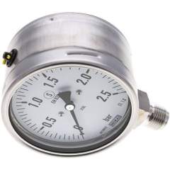 Wika MSS 2,5100 ES Sicherheits-Manometer senkrecht, 100mm, 0-2,5 bar