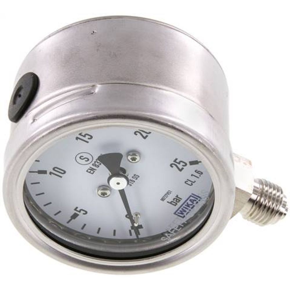 Wika MSS 2563 ES Sicherheits-Manometer senkrecht, 63mm, 0-25 bar