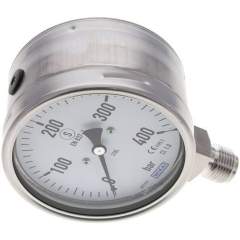 Wika MSS 400100 ES Sicherheits-Manometer senkrecht, 100mm, 0-400 bar
