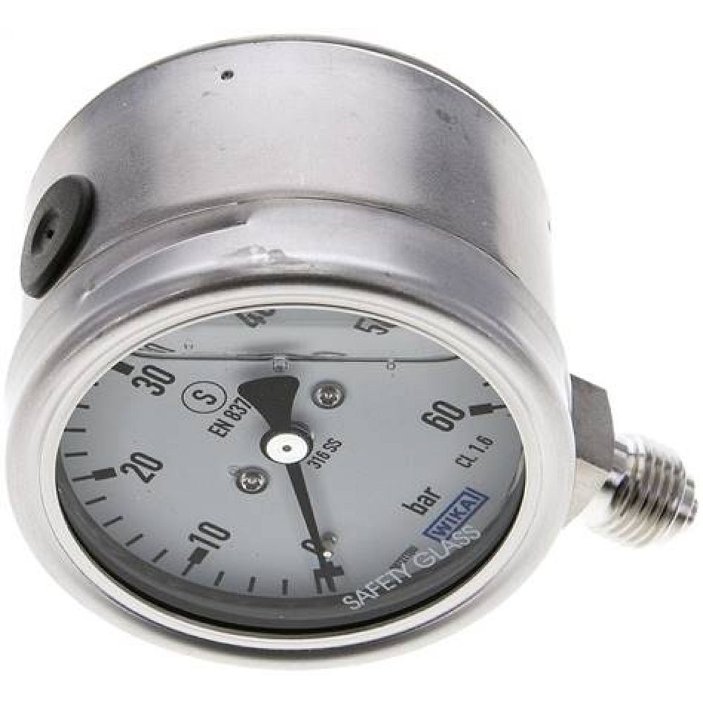 Wika MSS 6063 GLY ES Gly.-Sicherheits-Manometer senkrecht,63mm, 0-60 bar