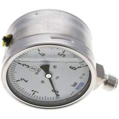 Wika MSS 6100 GLY ES Gly.-Sicherheits-Manometer senkrecht,100mm, 0-6 bar