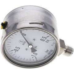 Wika MSS -106100 ES Sicherheits-Manometer senkrecht, 100mm, -1 bis 0,6 bar