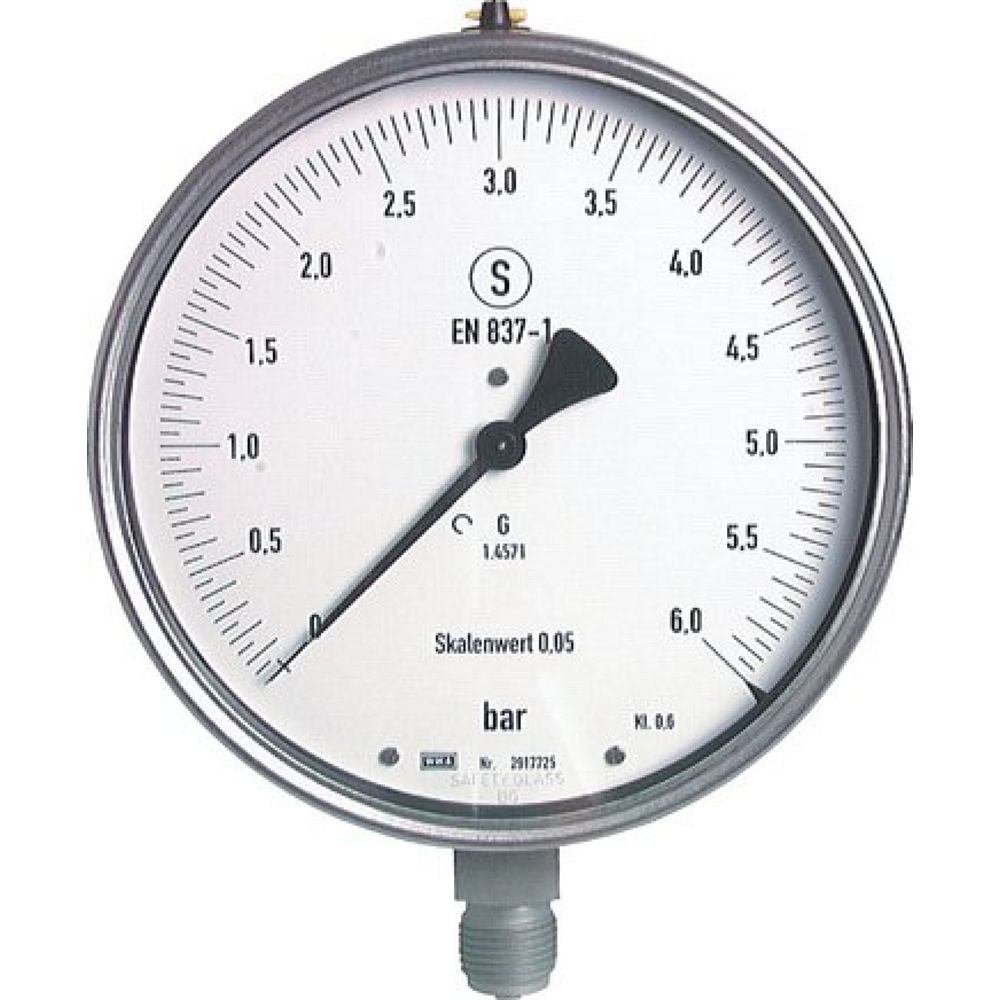 Wika MSSF 40160 ES Sicherheits-Feinmess-Manometer, 160mm, 0-40 bar