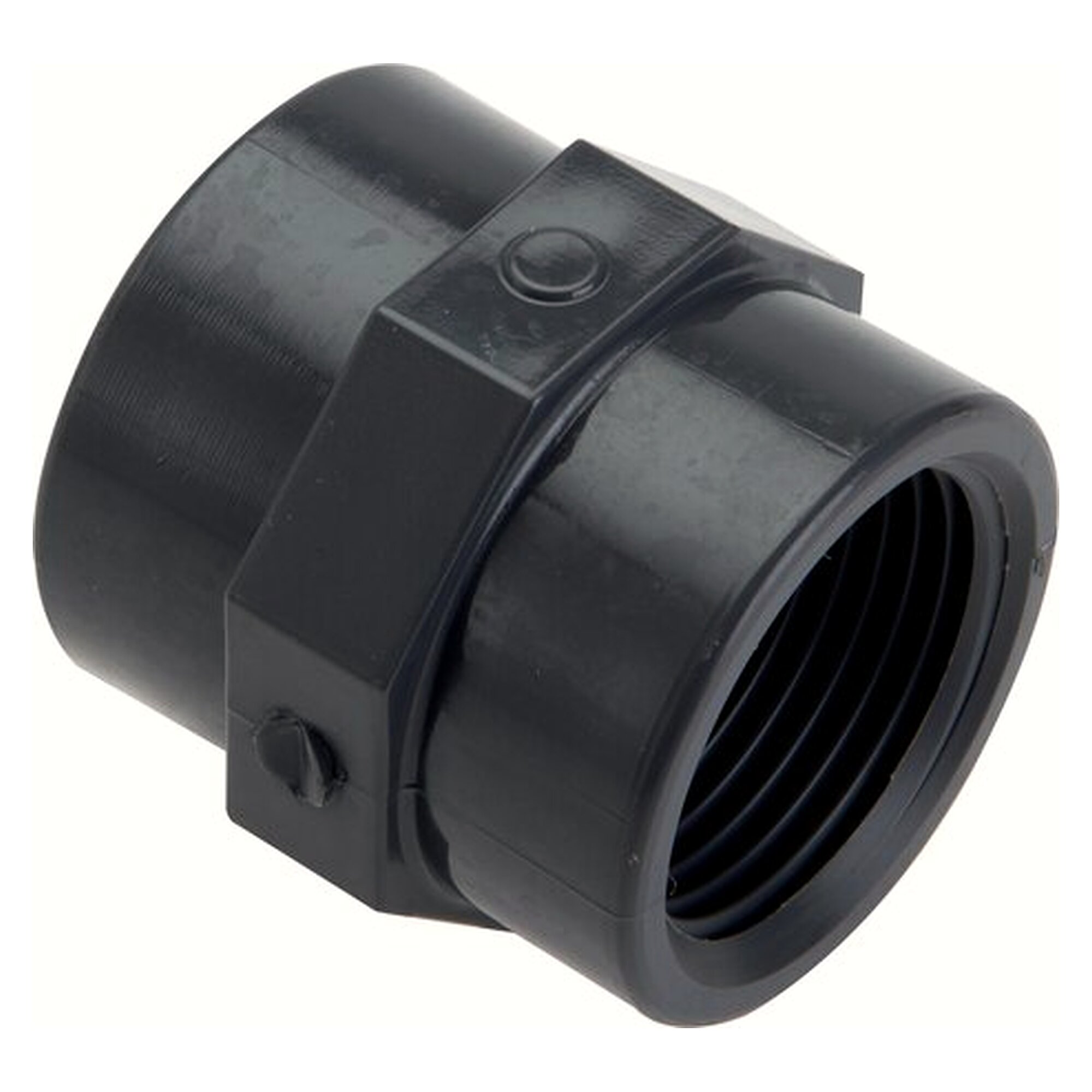 Socket, female thread Rp 1-1/4", length 50 mm, PVC-U, for pipe connections