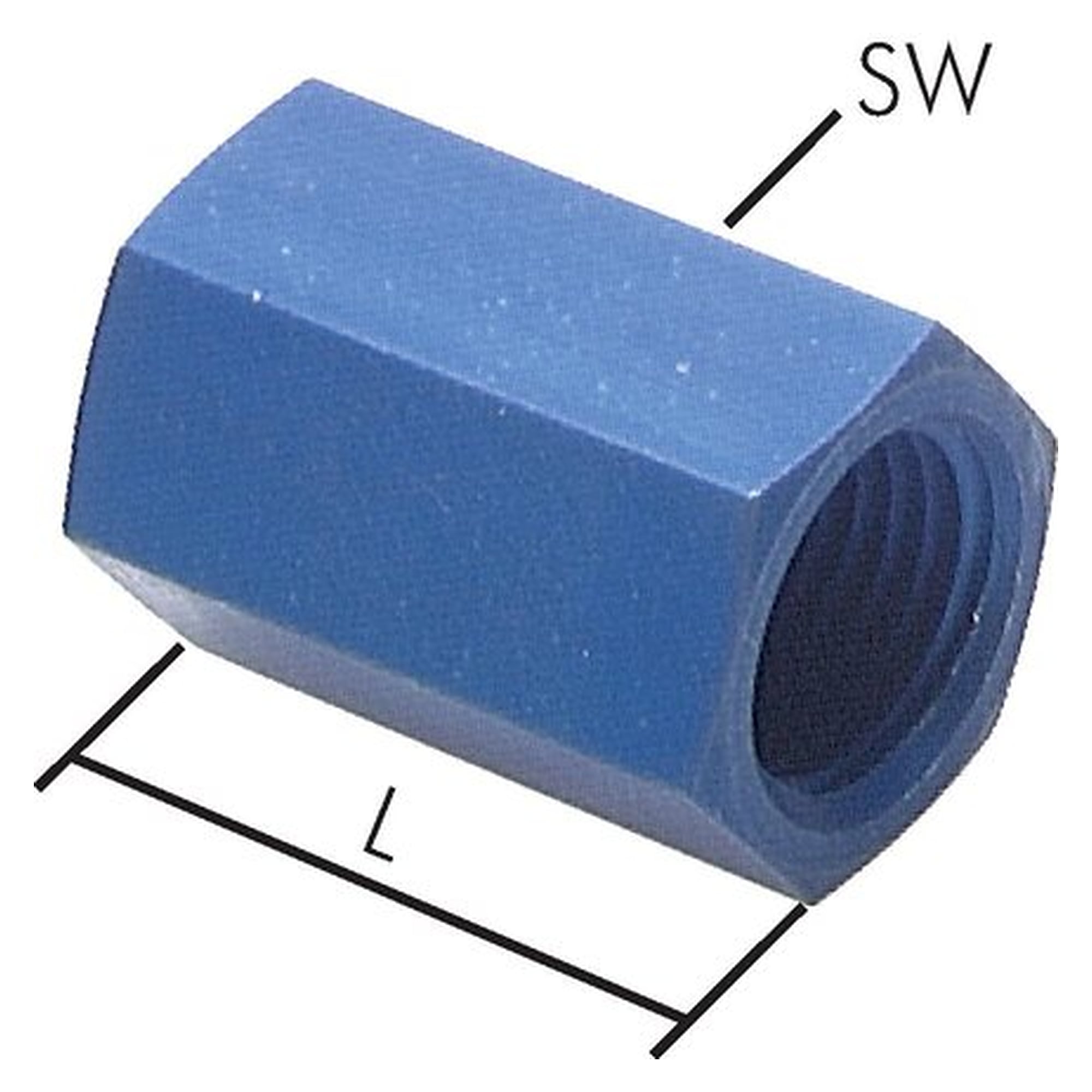 Socket, thread G 3/8", length 32 mm, PN 16 bar, aluminium, width across flats 22 mm