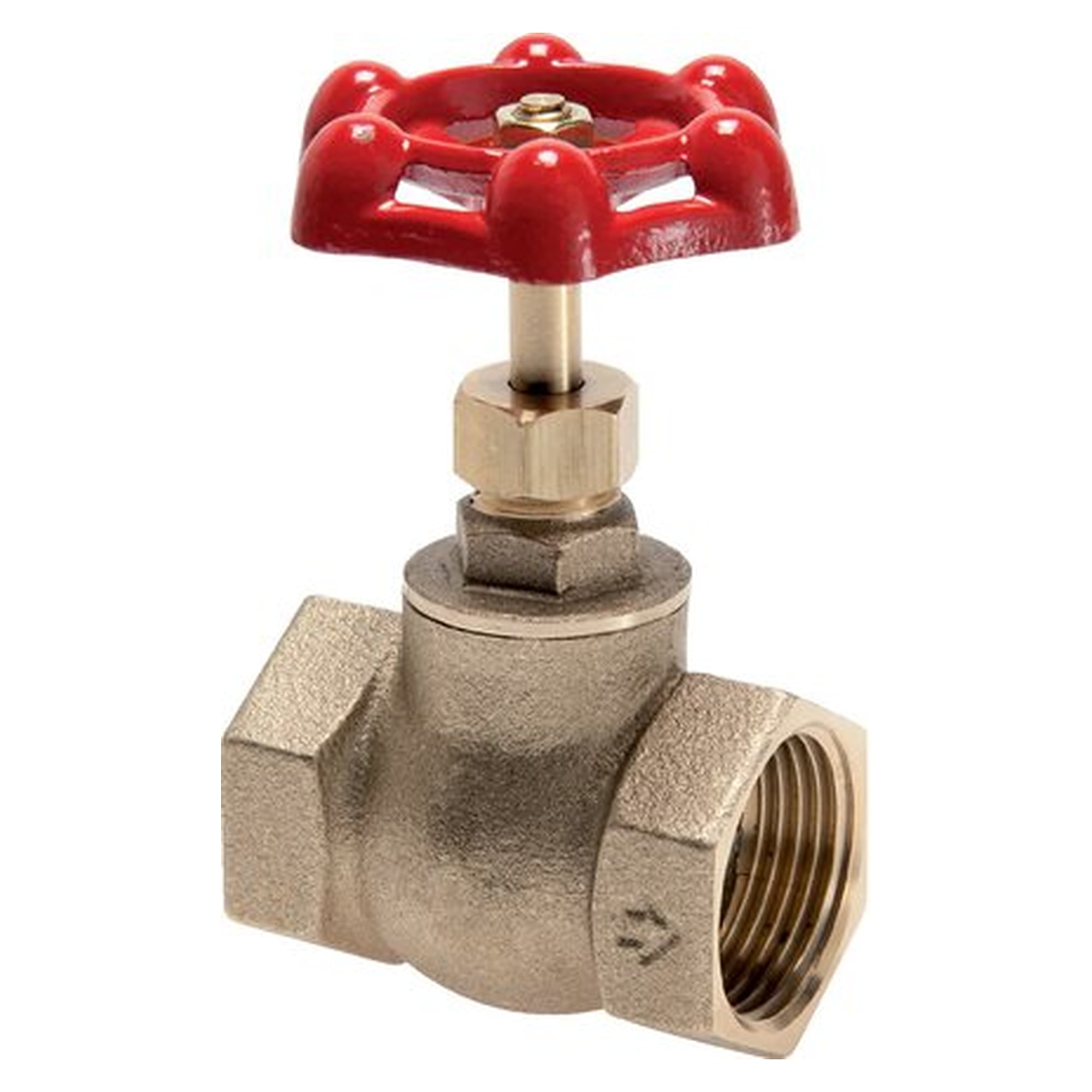 Socket shut-off valve, brass, G 2", PN 10, DN 51, for industry and maintenance