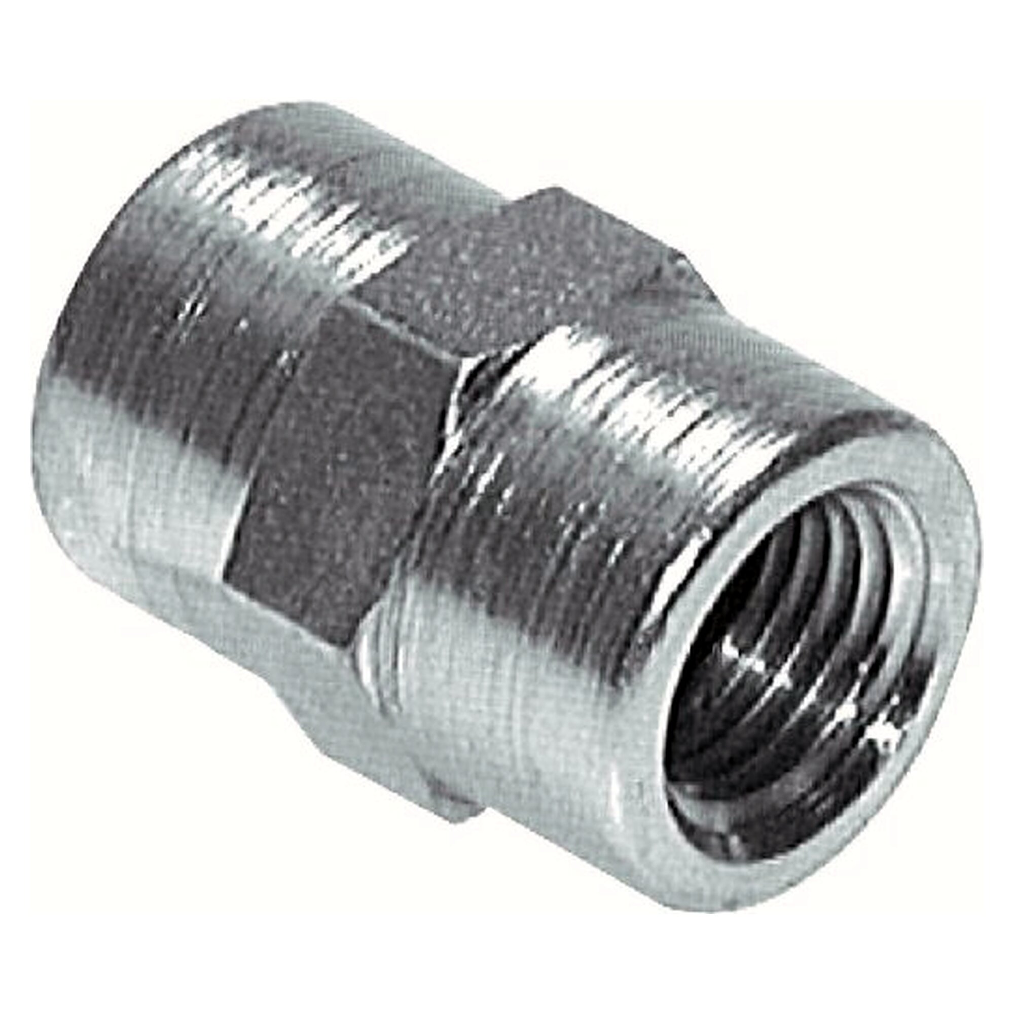 Hochdruck-Muffe, Gewinde G 1/2", PN 225 bar, Stahl verzinkt, für Rohrverbindungen
