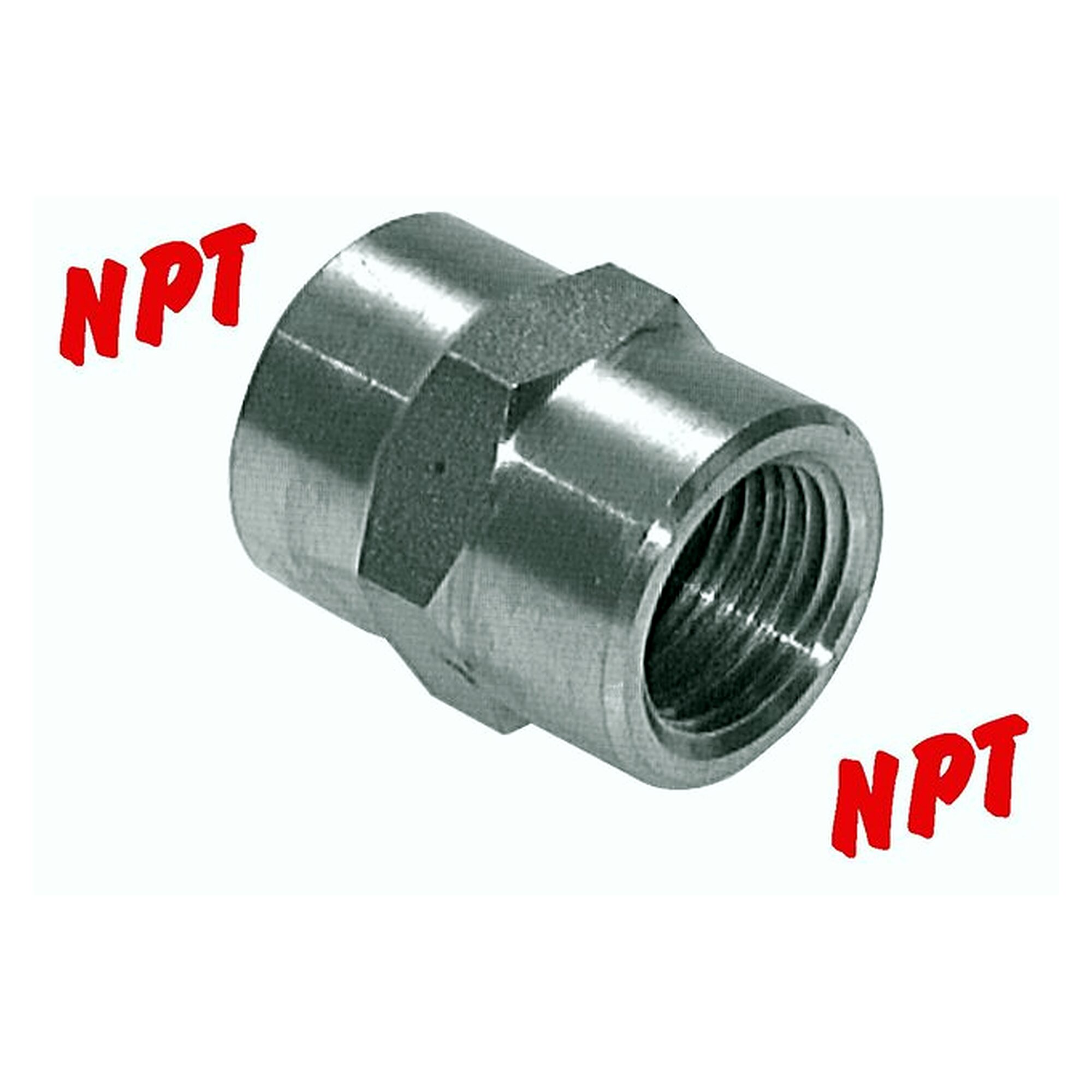 High pressure socket, thread NPT 1/2", PN 170 bar, V4A stainless steel