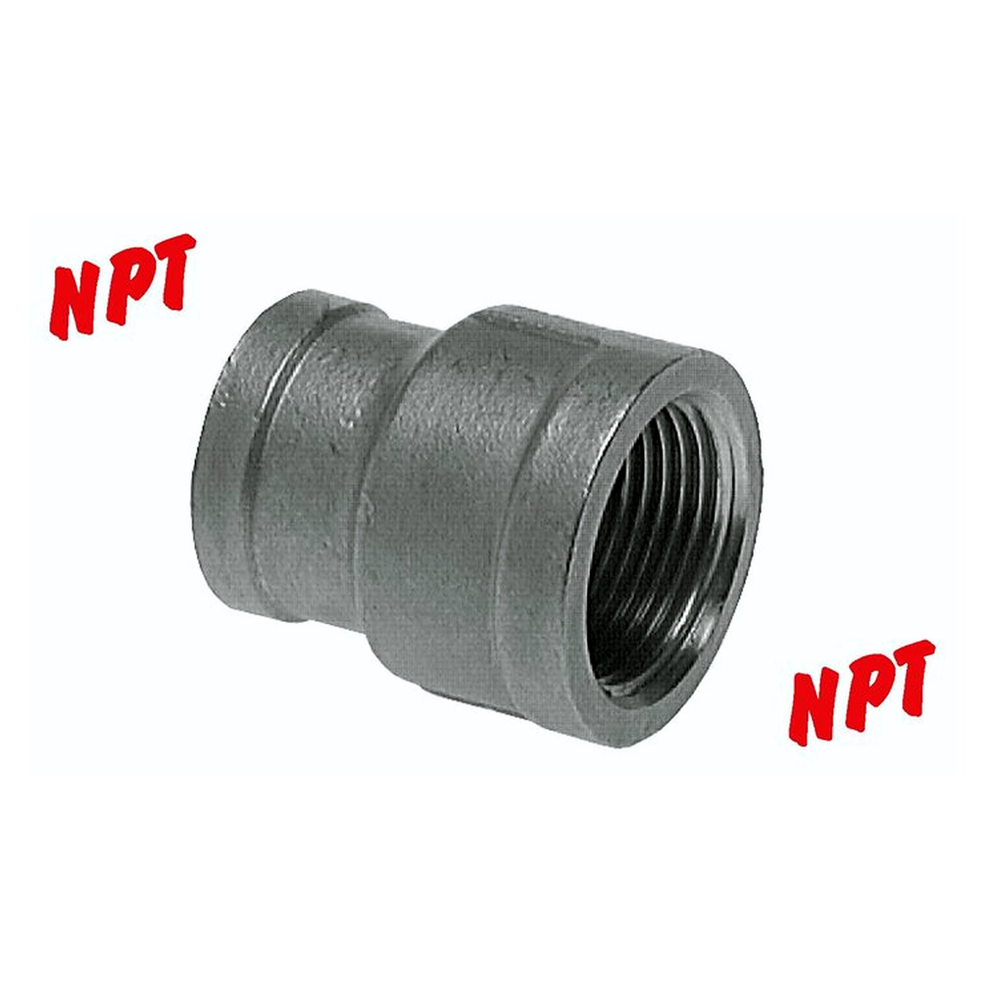 Round socket, thread NPT 1", stainless steel 1.4408, for pipe connections