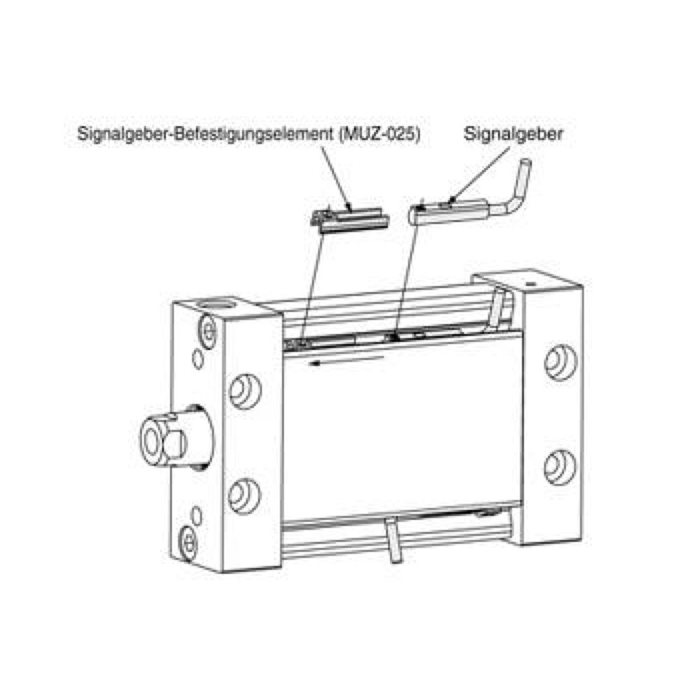 SMC MUWL25-30DMZ. M(D)UW Flachzylinder, doppeltwirkend, durchgehende Kolbenstange mit Signalgeberbefestigungsnut