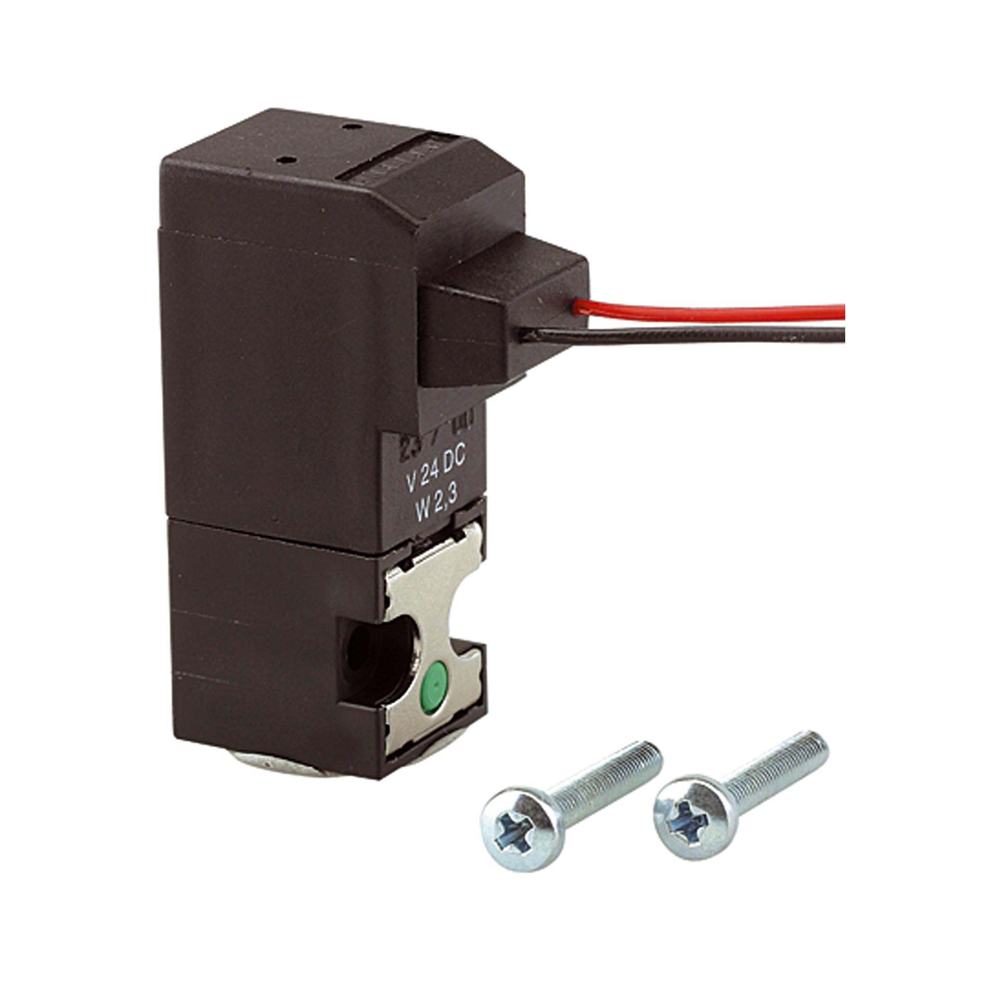 3/2-Mini-Magnetventil direktgesteuert NC, 24 VDC, Kabel 30 cm - Riegler 106642