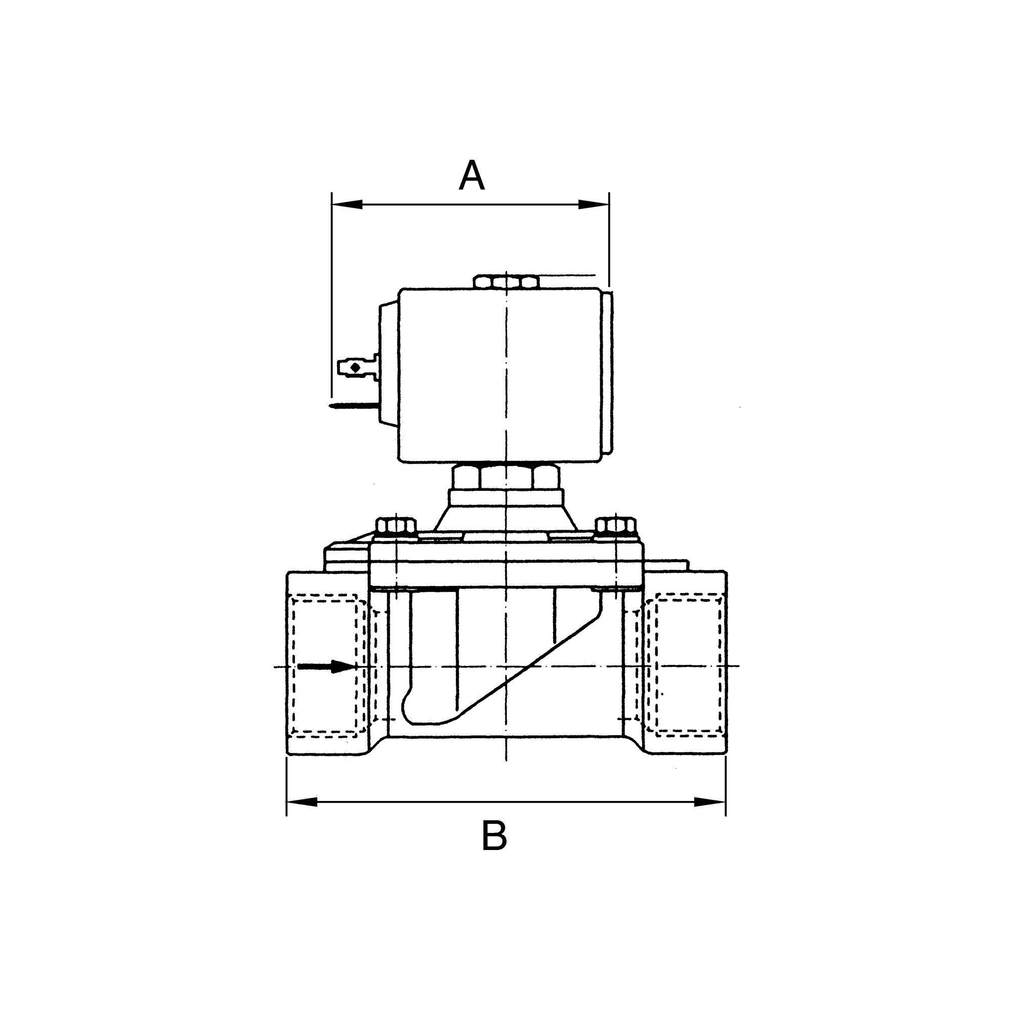 2/2-solenoid valve,NC,pilot operat.,24V DC,8W,NBR,G2,0.2-10bar - Riegler 102946