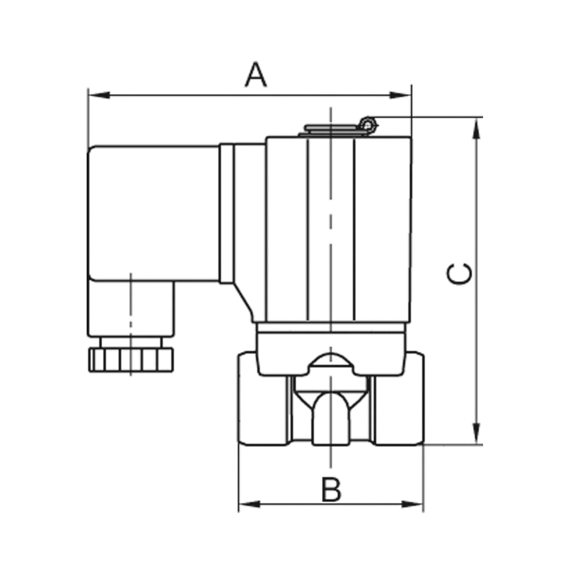 2/2-way solenoid valve NC, pilot operated, 230 V, 50 Hz - Riegler 116552