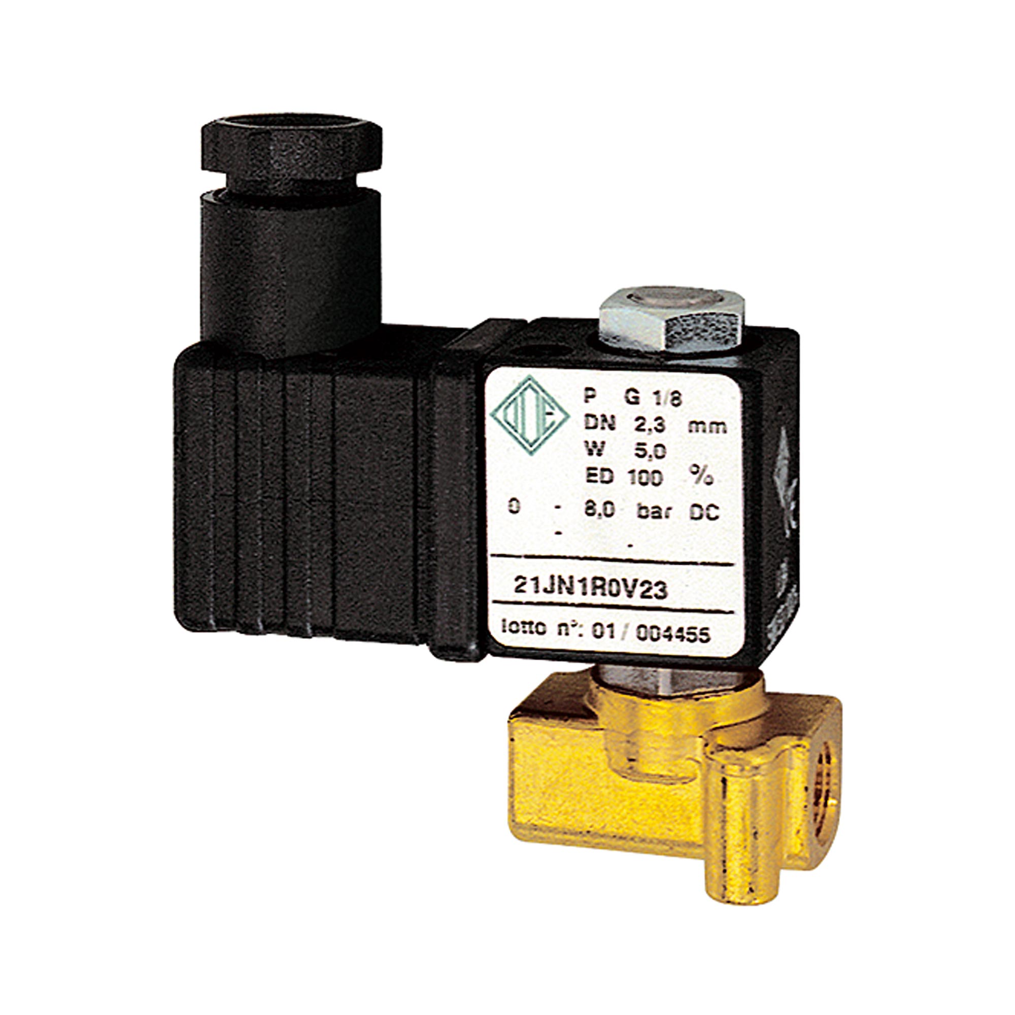 2/2-solenoid valve,NC,dir. operated,230V,50Hz,FKM,G1/8,PN0-10bar - Riegler 102884