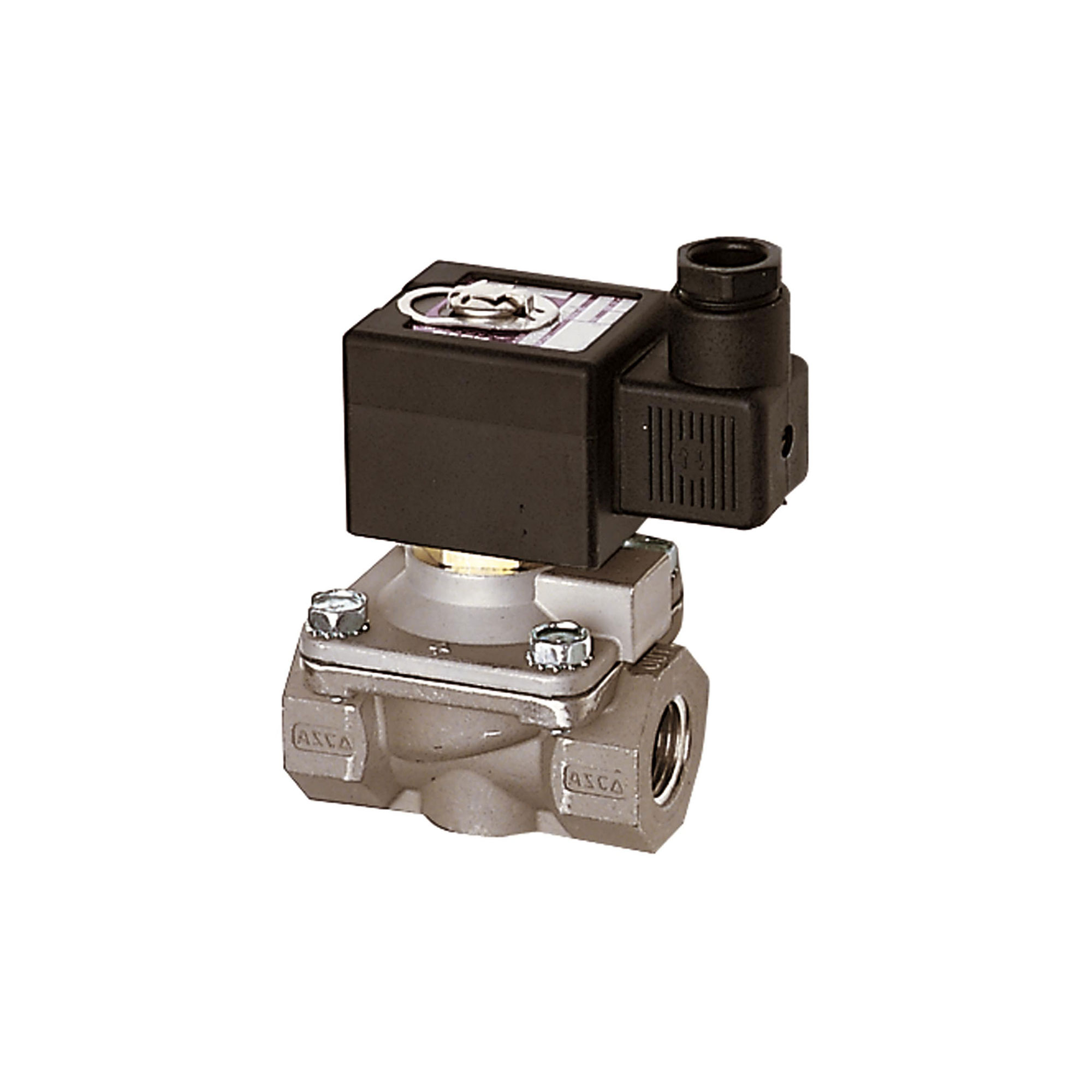 2/2-Wege-MV., ES, FPM, NC, zwangsg., 24 V DC, G 1/2, PN 0-3 bar - Riegler 102981